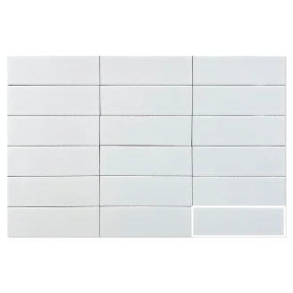 Vægflise <strong>Modul</strong>  Hvid Blank 5x15 cm