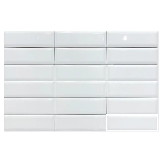 Vægflise <strong>Modul</strong>  Hvid Facade Blank 5x15 cm