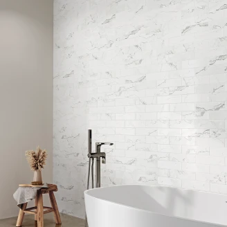 Marmor Klinker <strong>Niveo</strong>  Hvid Mat 7x28 cm