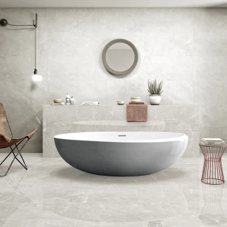 Marmor Klinker <strong>Miran</strong>  Lysegrå Poleret 60x60 cm