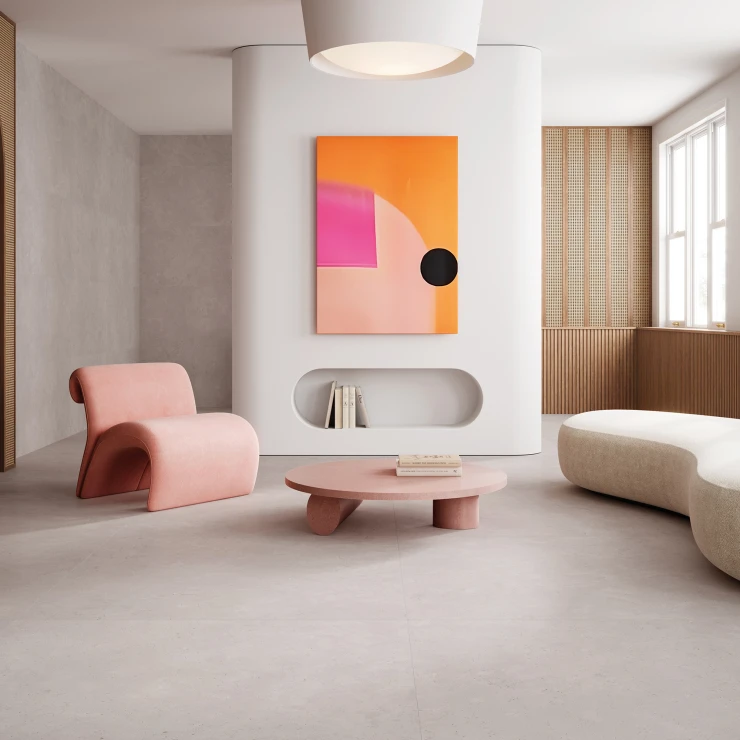 Klinker Lieta Lysegrå Mat 120x120 cm