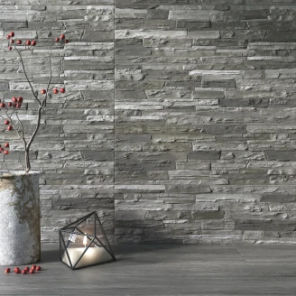 Vægflise <strong>Stakka</strong>  Mørkegrå Mat 17x52 cm