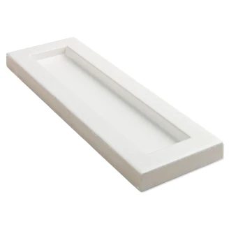 Natucer Vægflise <strong>Kahn</strong>  White Hörn Blank-Relief 7x27 cm