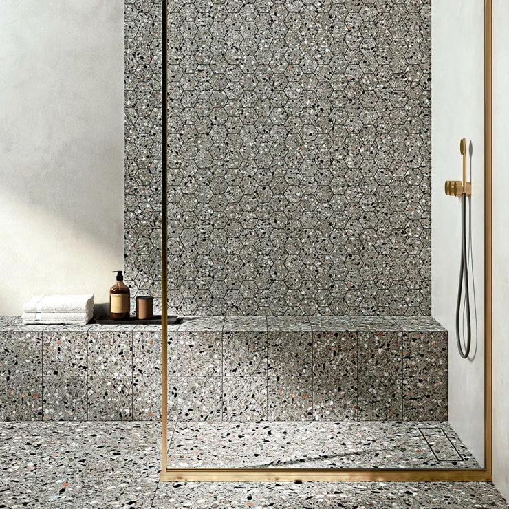 Unicomstarker Heksagon Mosaik Klinker Venice Giudecca Mat 30x34 cm