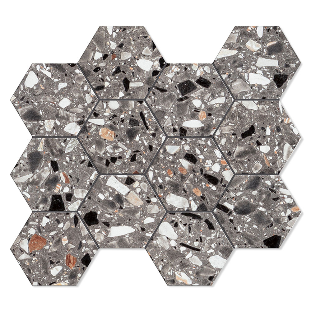 Unicomstarker Heksagon Mosaik Klinker Venice Canalgande Mat 30x34 cm