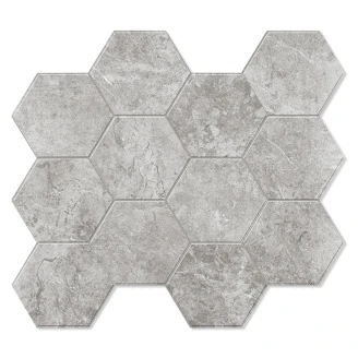 Unicomstarker Heksagon Mosaik Klinker <strong>Evostone</strong>  Mist Mat 30x34 cm
