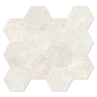 Unicomstarker Heksagon Mosaik Klinker <strong>Pierre Neuve</strong>  Blanc Mat 30x34 cm
