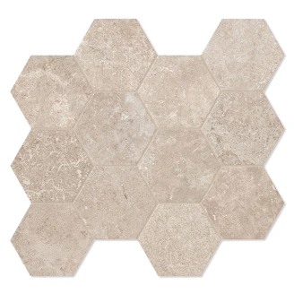 Unicomstarker Heksagon Mosaik Klinker <strong>Pierre Neuve</strong>  Noisette Mat 30x34 cm