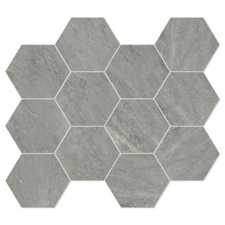 Unicomstarker Heksagon Mosaik Mosaik Klinker <strong>Marmorea</strong>  Bardiglio Mat 30x34 cm