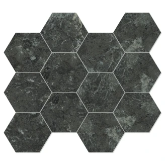 Unicomstarker Heksagon Mosaik Mosaik Klinker <strong>Marmorea</strong>  Verde Alpi Mat 30x34 cm