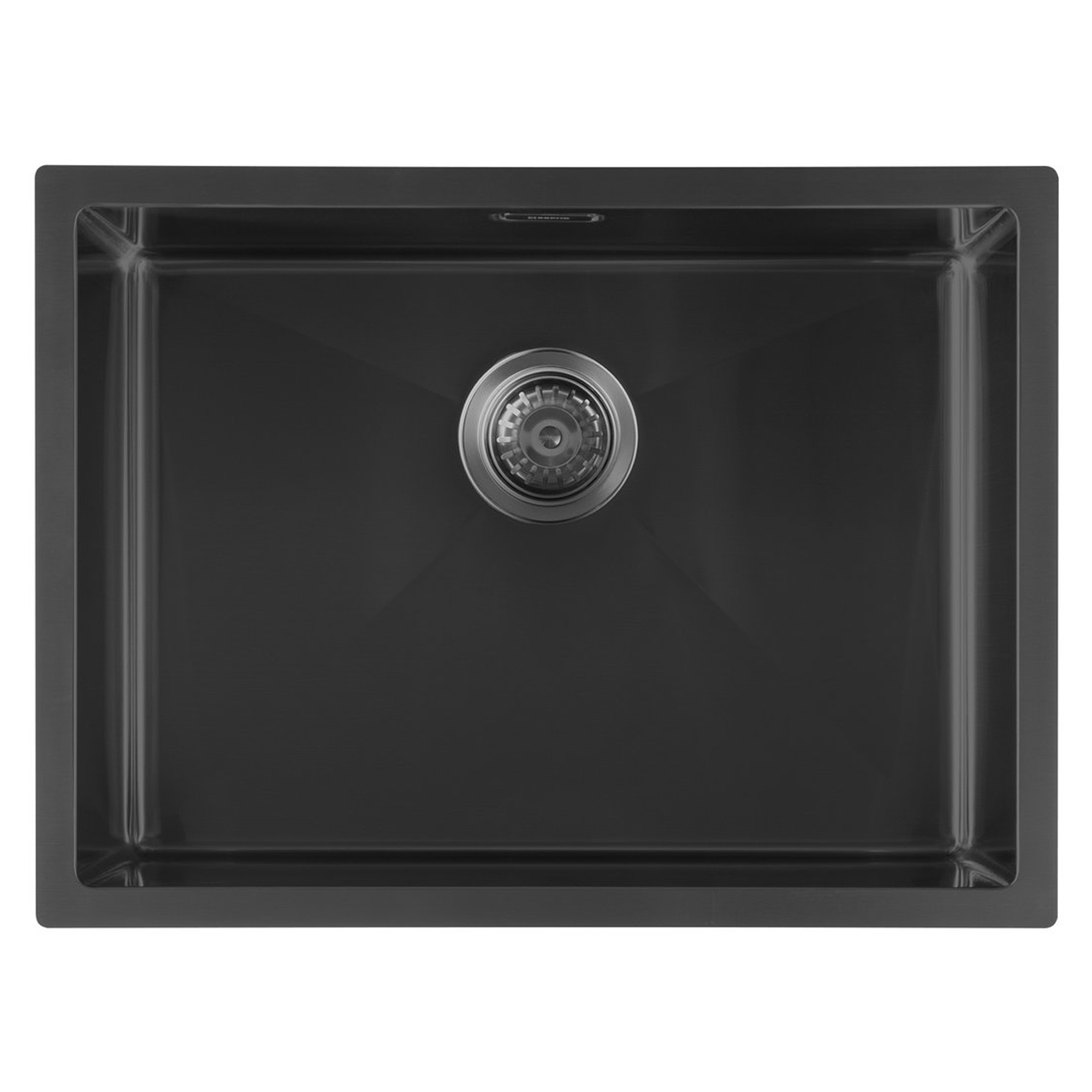 Rustfrit Stål Køkkenvask Laretta Metal Sort Mat 60x45 cm