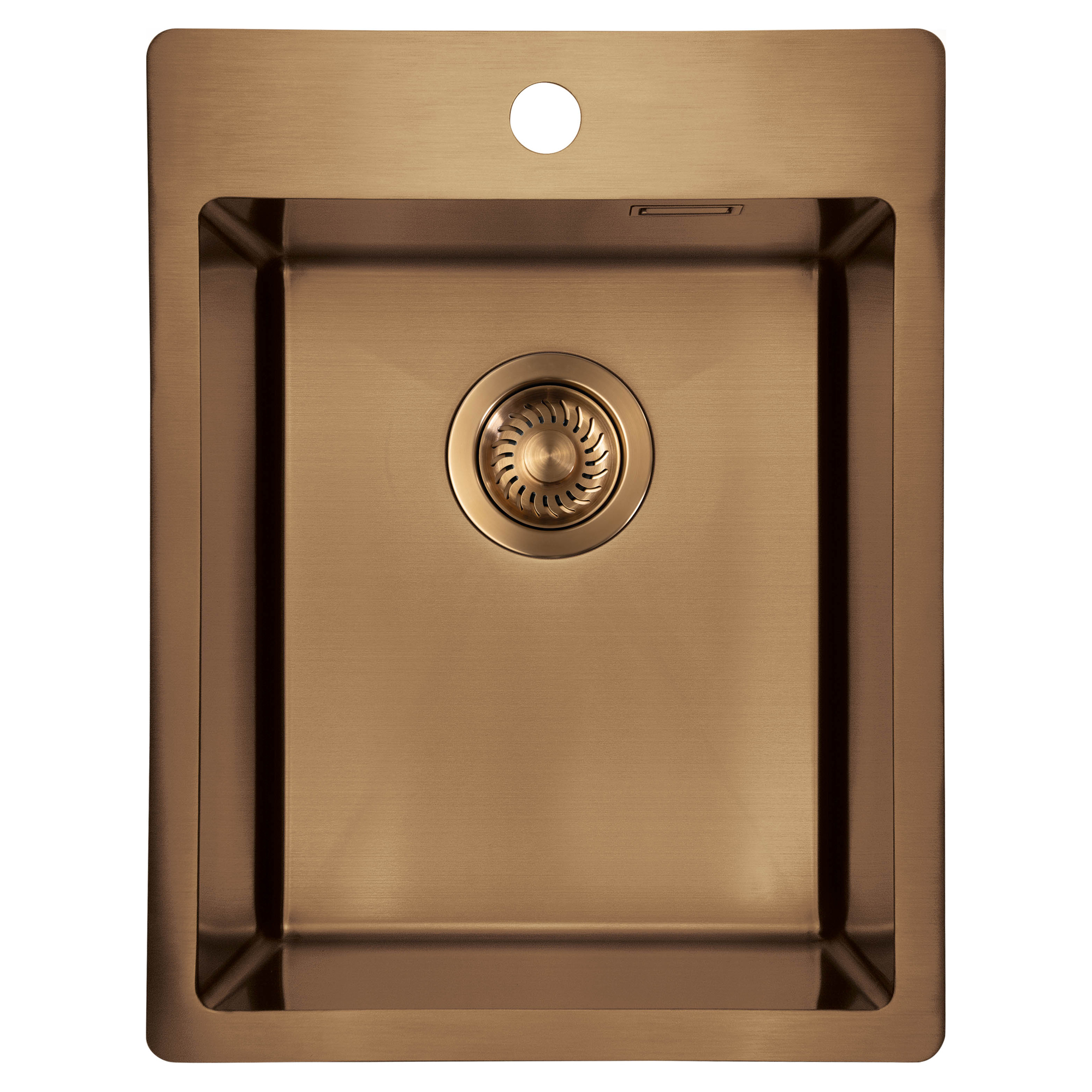 Stål Køkkenvask Olfato Bronze Mat 39x51 cm med Vandlås