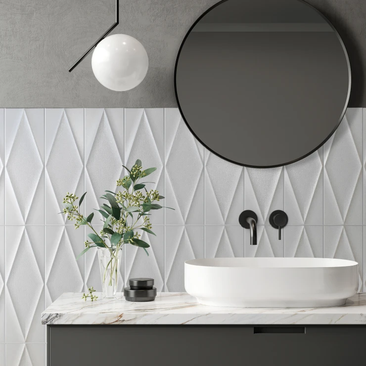 Dekor Vægflise Sable Pearl Mat-Relief 15x45 cm