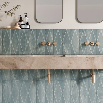 Vægflise <strong>Eclat</strong>  Ocean Blank-Relief 15x45 cm