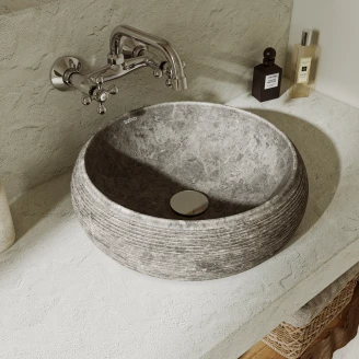Bathco Håndvask Stone Domed Rund Grå 40 cm