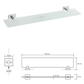 Badeværelse <strong>Edris</strong>  Blank Krom 60 cm
