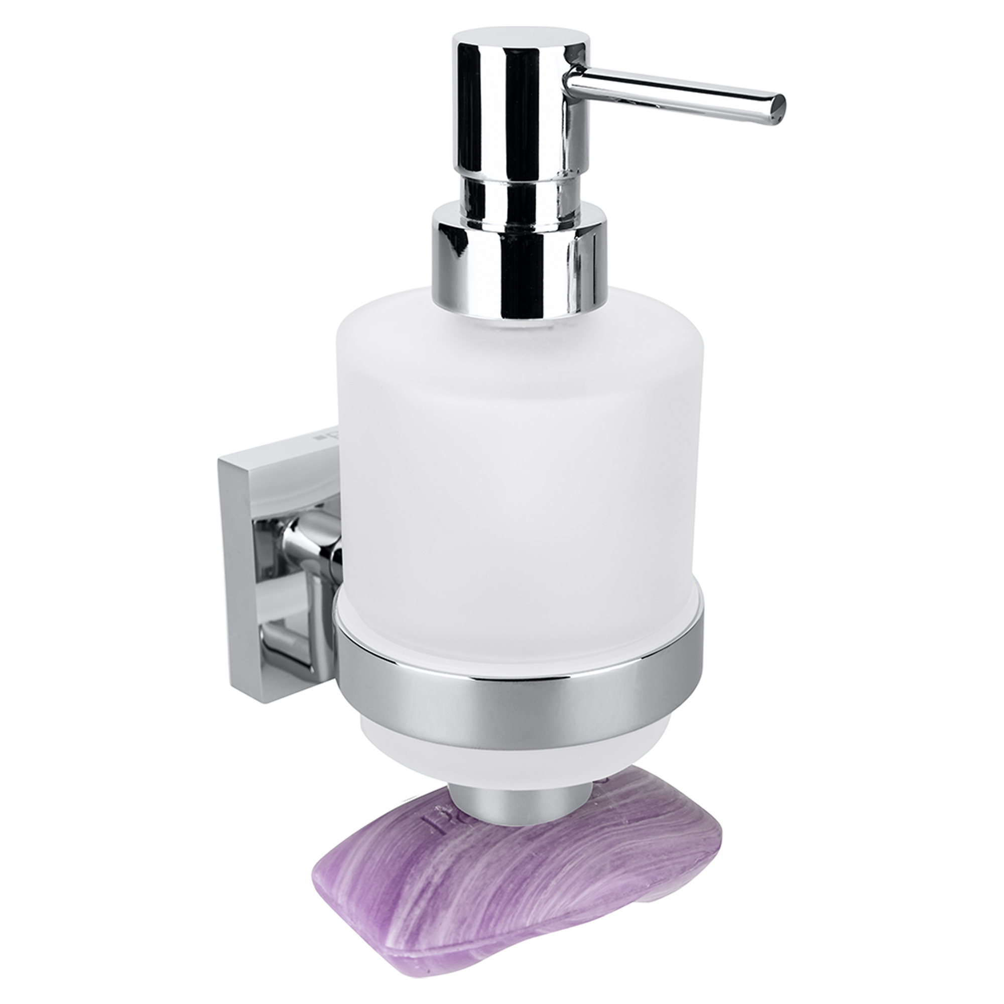 Sæbedispenser med Magnetisk Sæbeskål Edris Krom Blank 200 ml