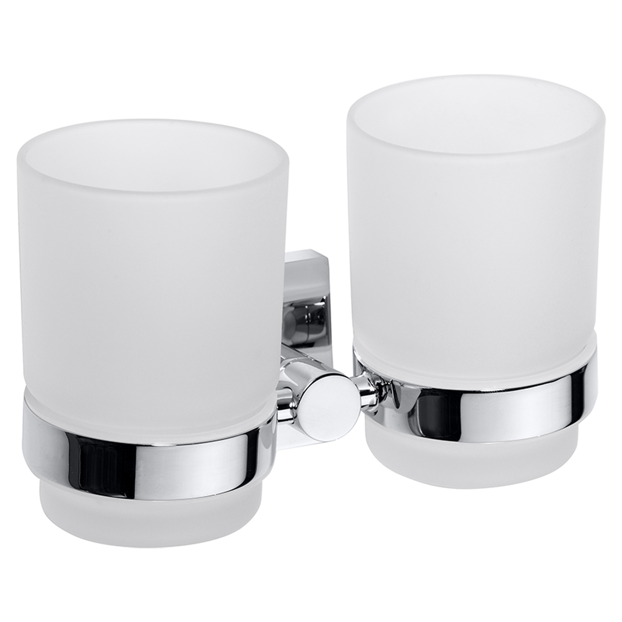 Dobbelte Tandbørsteholder Edris Krom Blank