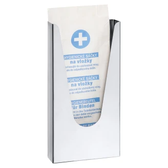 Dispenser til Hygiejniskposer HygBag 10x24 cm Krom Mat