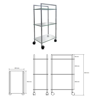 Rullevogn Krom Blank 45x82 cm