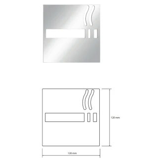 Rygning Piktogram 12x12 cm Krom Mat