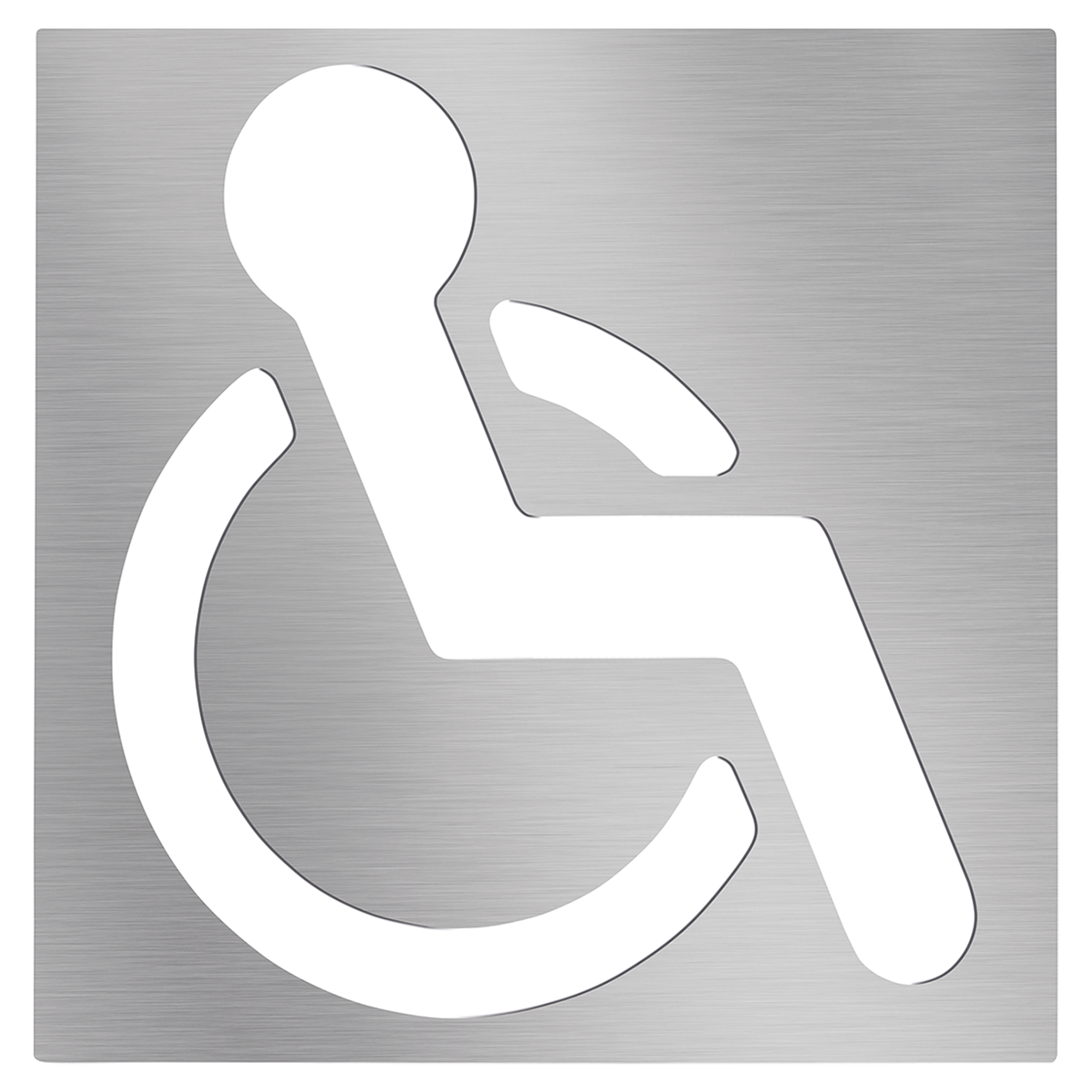 Handicaptoilet Piktogram 12x12 cm Krom Mat