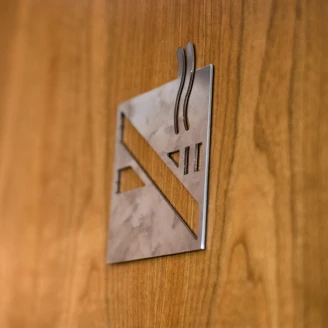 Rygning Forbudt Piktogram 12x12 cm Krom Blank