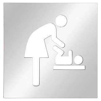 Stellerum Piktogram 12x12 cm Krom Blank