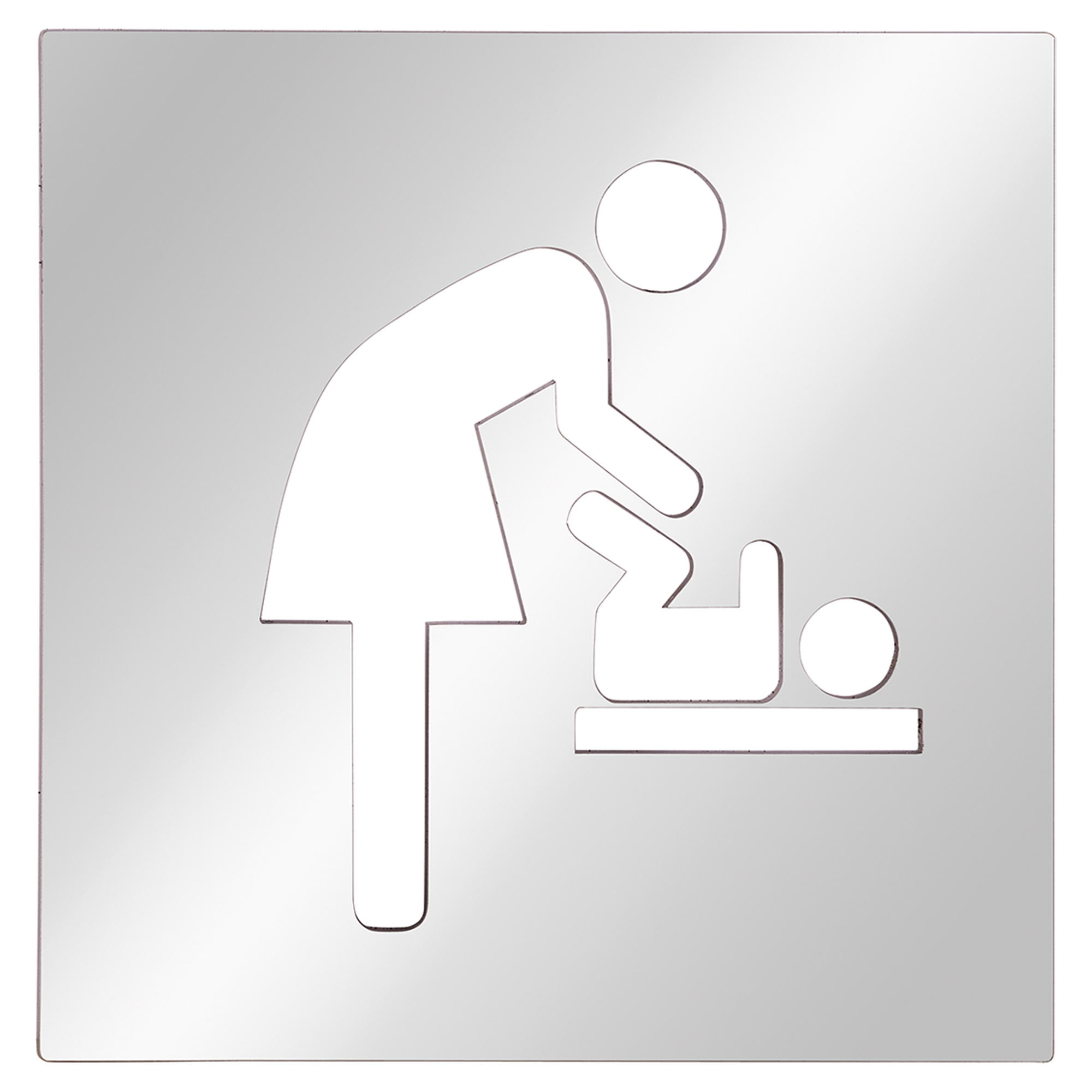 Stellerum Piktogram 12x12 cm Krom Blank