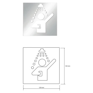 Bruser Piktogram 12x12 cm Krom Blank