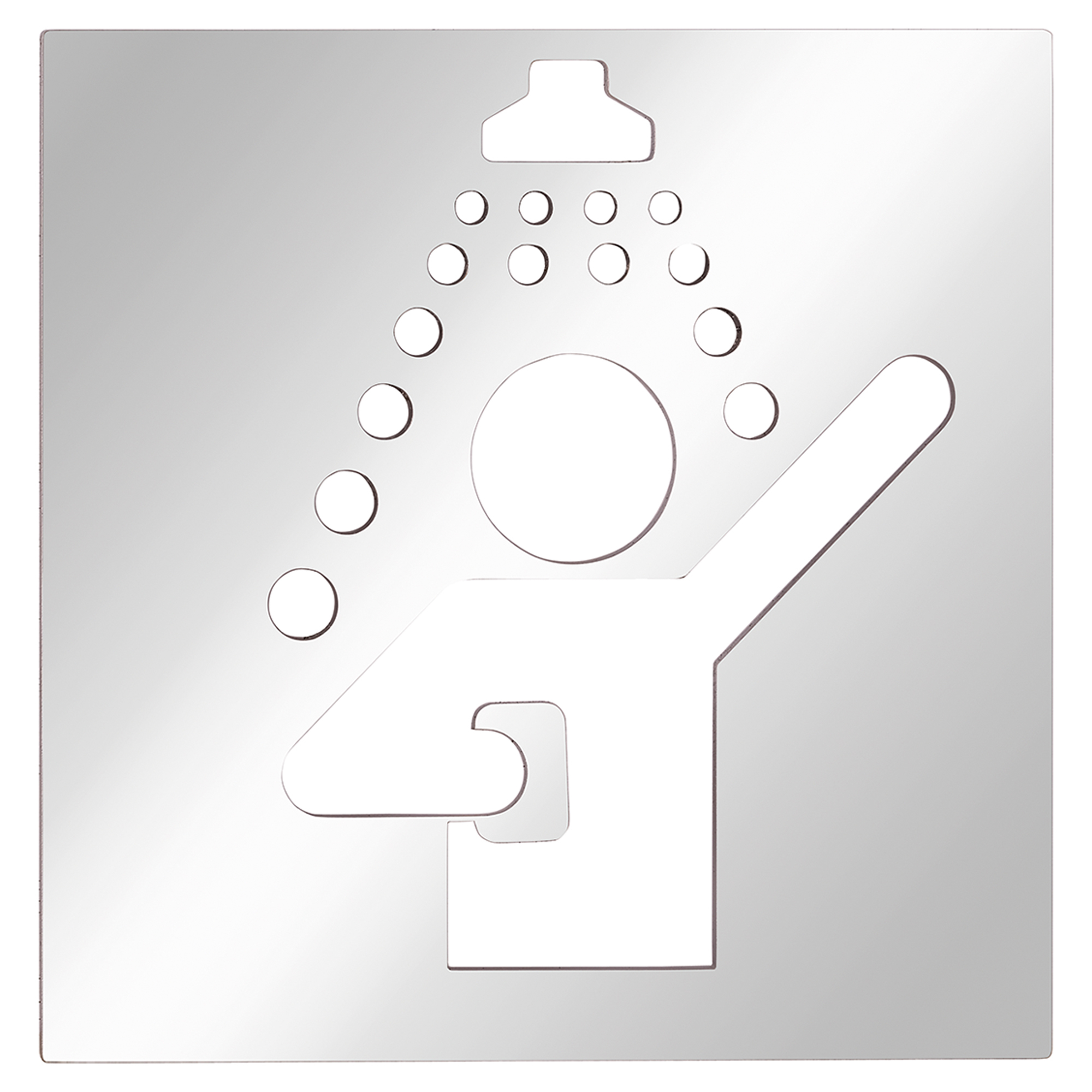 Bruser Piktogram 12x12 cm Krom Blank