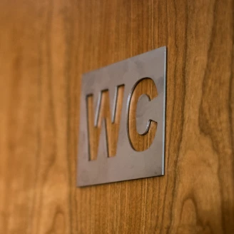 WC Piktogram 12x12 cm Krom Blank