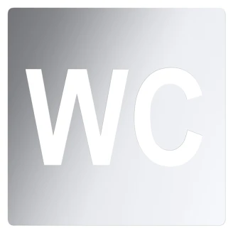 WC Piktogram 12x12 cm Krom Blank