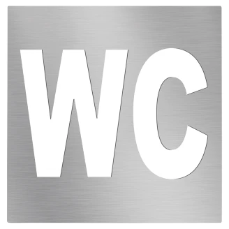 WC Piktogram 12x12 cm Krom Mat