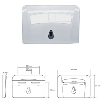 Dispenser til Hygiejniskposer HygBag 44x28 cm Hvid Mat
