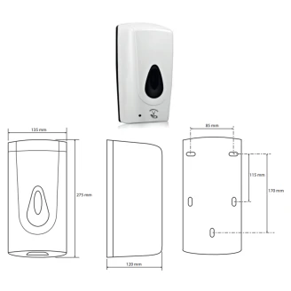 Automatisk Skumsæbedispenser 1000 ml Hvid Mat