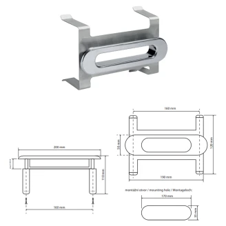 Integreret Papirdispenser Krom Blank