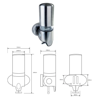 Sæbedispenser 350 ml Krom Mat