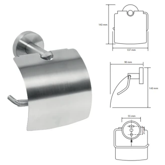Toiletpapirholder med Låg <strong>Ophelie</strong>  Krom Mat