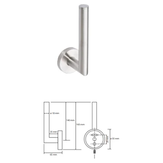Toiletrulleholder til Reservruller <strong>Ophelie</strong>  Krom Mat