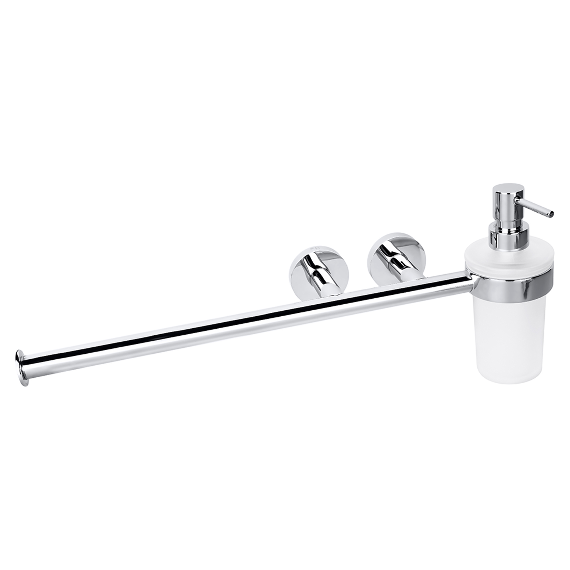 Håndklædeholder med Sæbedispenser Holmstrand Krom Blank