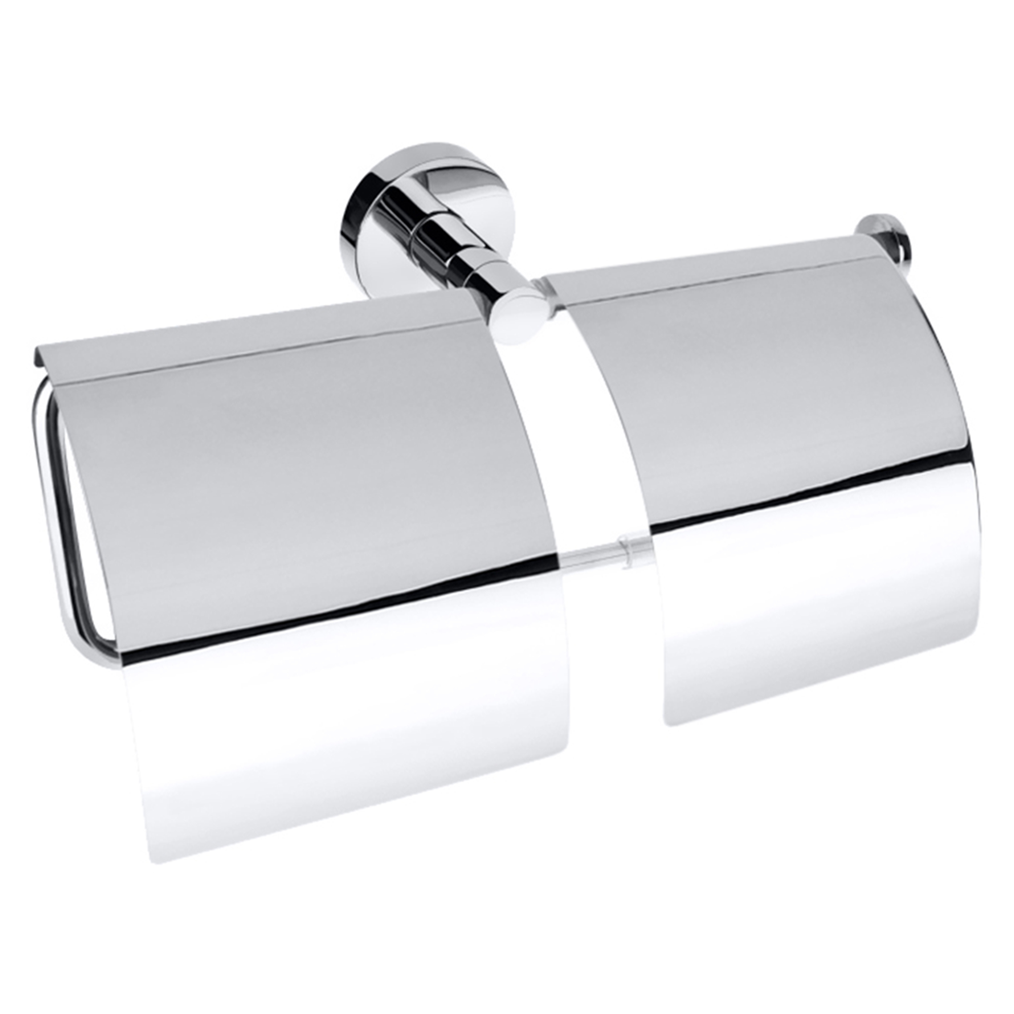 Dobbelte Toiletpapirholder med Låg Holmstrand Krom Blank