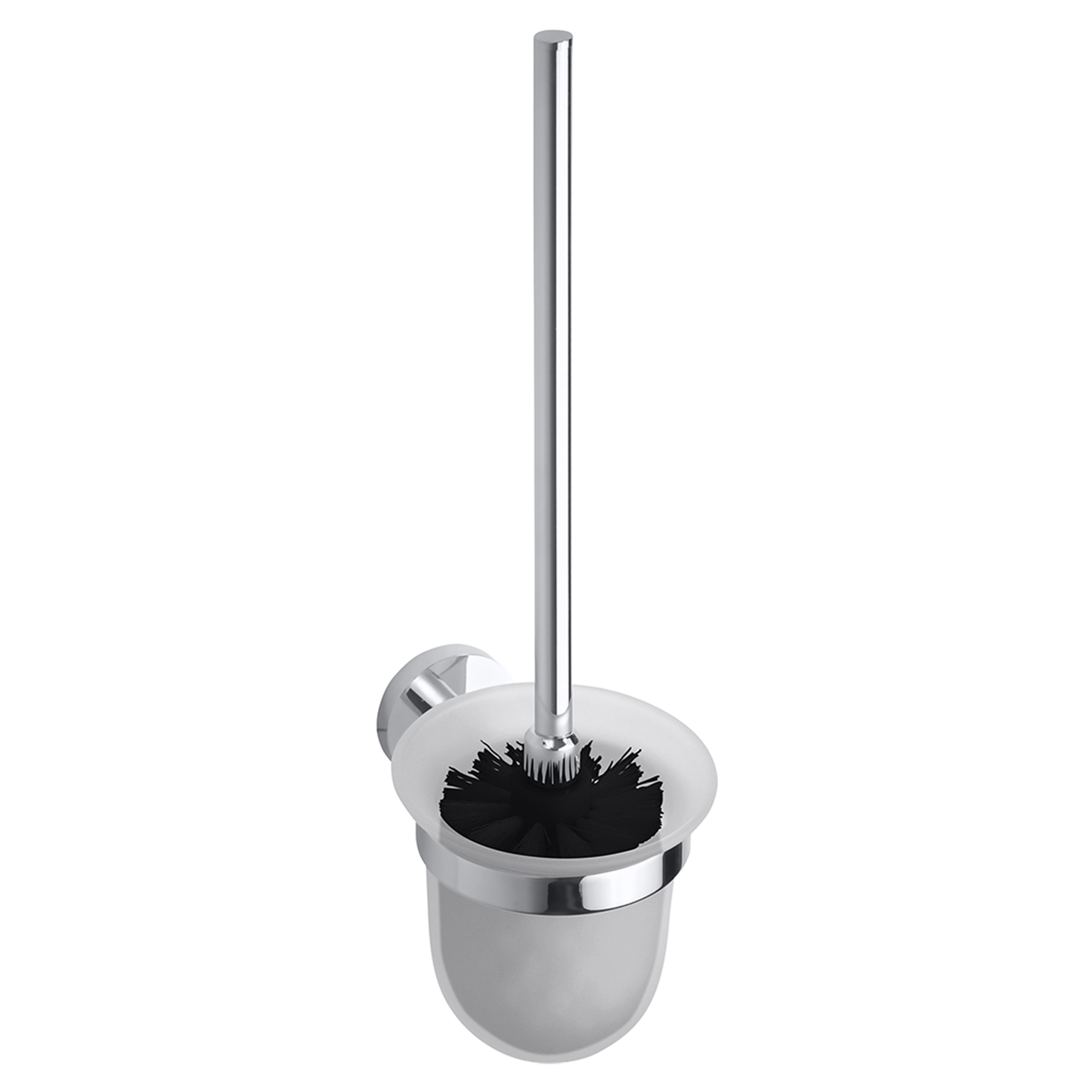 Vægmonteret Toiletbørste Holmstrand Krom-Sort Blank