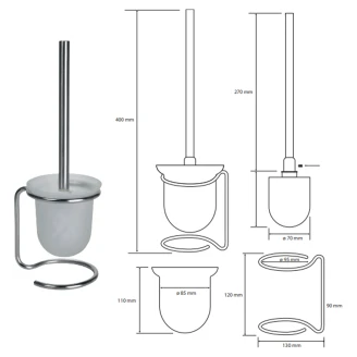 Toiletbørste <strong>Holmstrand</strong>  Krom Blank