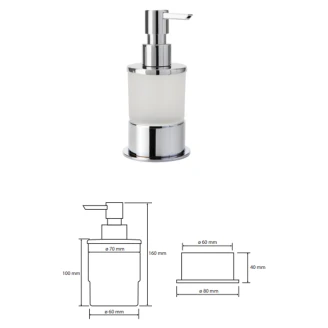 Sæbedispenser <strong>Holmstrand</strong>  Krom Blank 200 ml