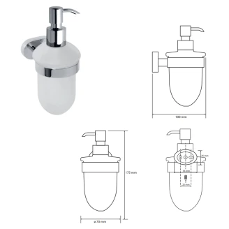 Sæbedispenser <strong>Revine</strong>  Krom Blank 200 ml
