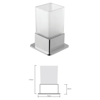 Fritstående Tandbørsteholder <strong>Alouette</strong>  Krom Blank