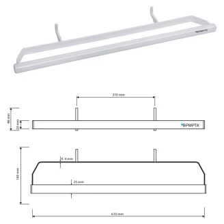 Håndklædeholder til Radiator <strong>Sorelle</strong>  Hvid Mat 31 cm