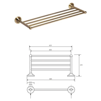 Håndklædeholder <strong>Solbacken</strong>  Kobber 60 cm