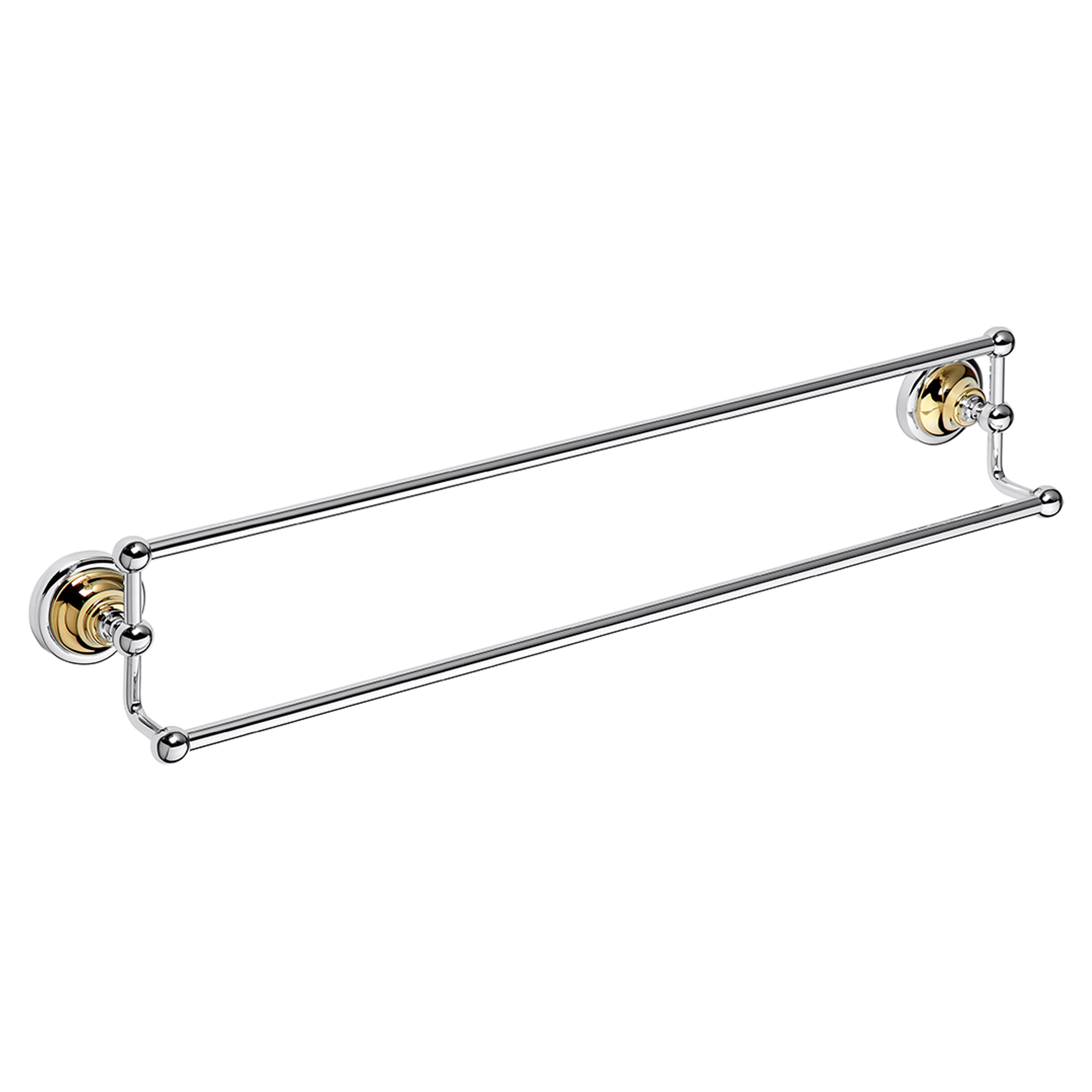 Dobbelte Håndklædestang Solbacken Guld-Krom